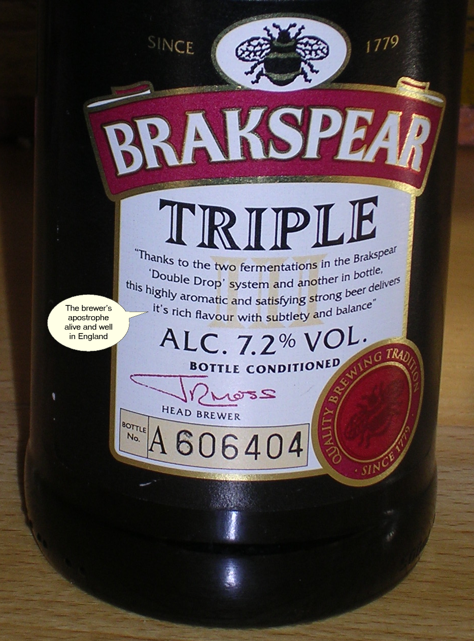 beer apostrophe